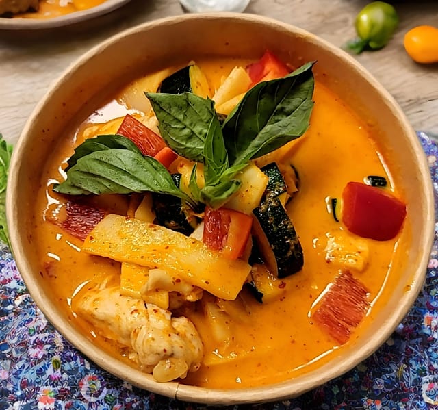 Pineapple Curry with Jasmine Rice.
