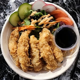 Fried Sole Fish/Egg Fried Rice