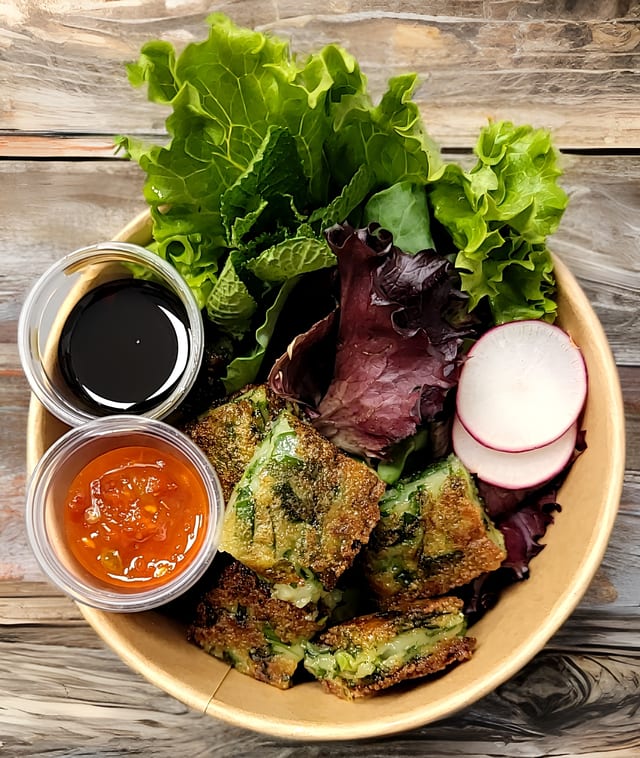 Pan Fried Chive Pancake.
