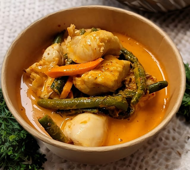 Panang Curry with Jasmine Rice.