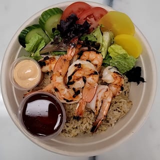 Grilled Shrimps/Egg Fried Rice