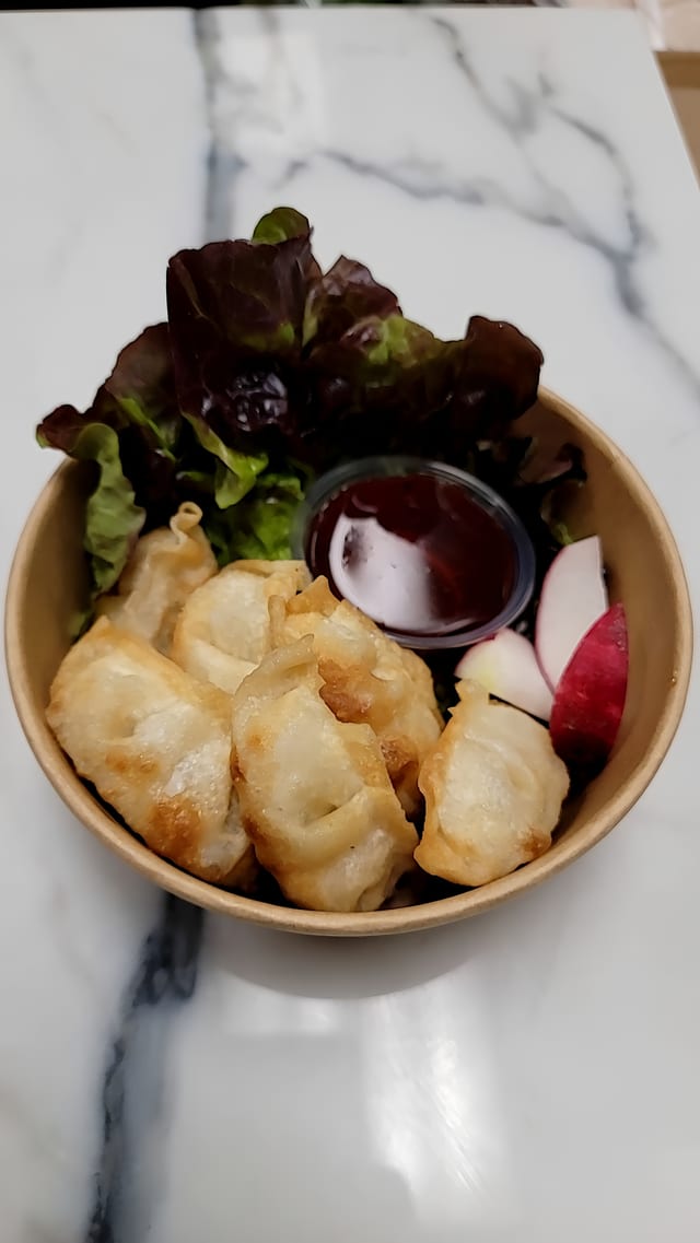 Fried Chicken Gyoza.