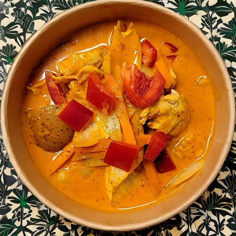 Delicious Yellow Curry: Thai Noodle and Vegetarian Options